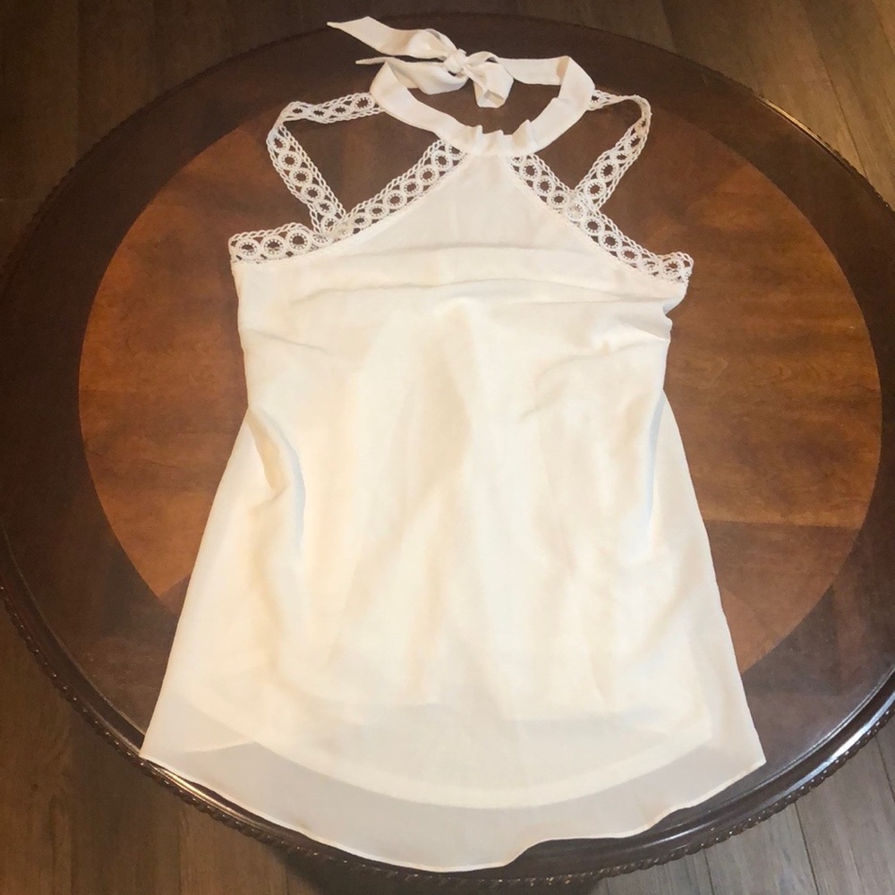 Lulu’s Any Sway, Shape or Form White Lace Halter Dress Small - Picture 3 of 8